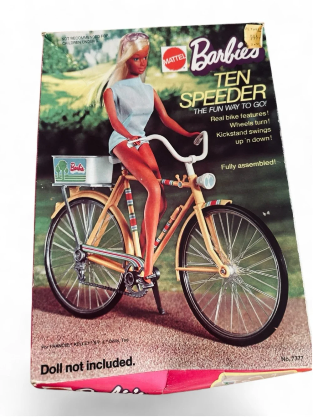 Vintage Original Box & Stickers 1973 Barbie Ten Speeder Bicycle No. 7777